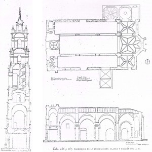 Plano de la Torre y de la Iglesia de la Encarnación